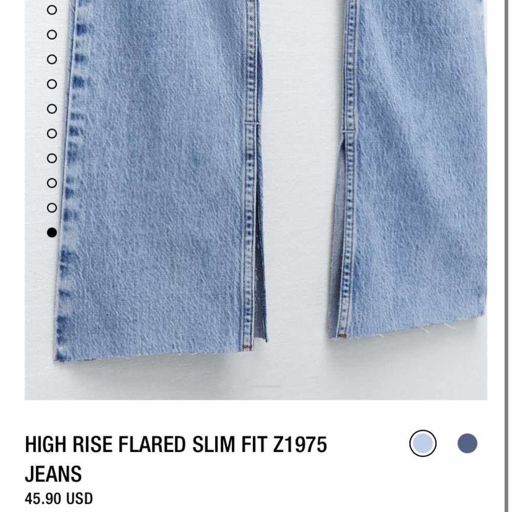 Zara High Rise Slim Flared Jeans
